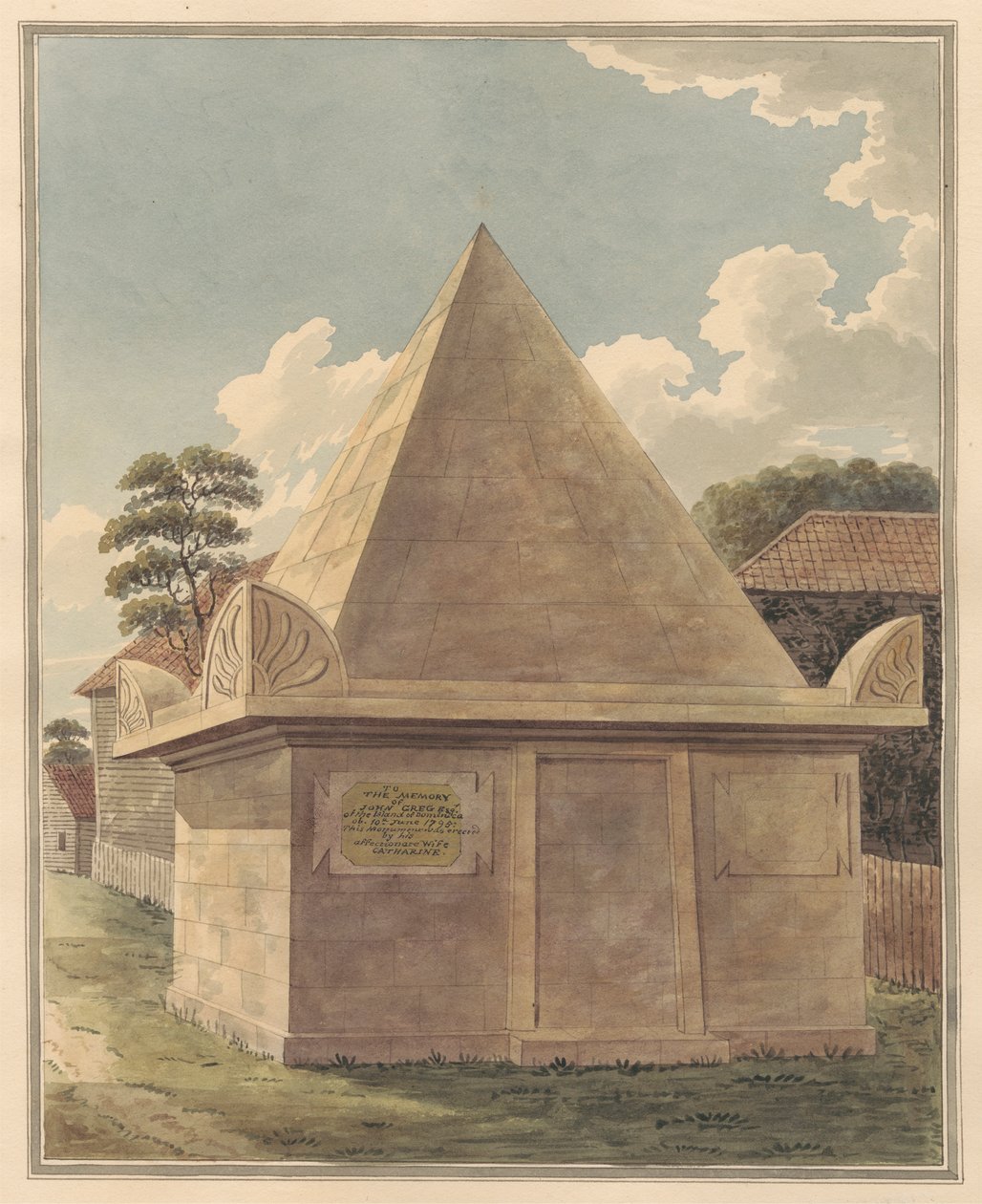 Tombe de John Greg du cimetière de Hampton - Daniel Lysons