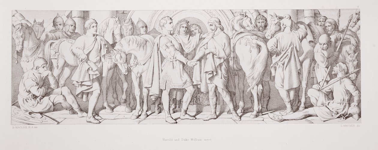 Harold et le duc Guillaume se rencontrent, tiré de 