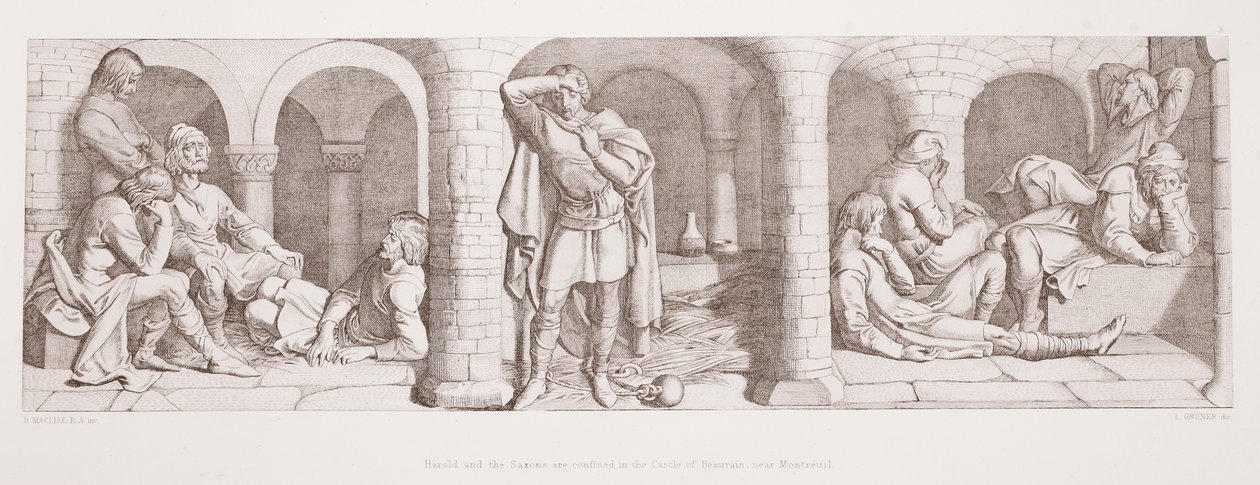 Harold et les Saxons sont confinés dans le château de Beaurain, près de Montreuil, de 