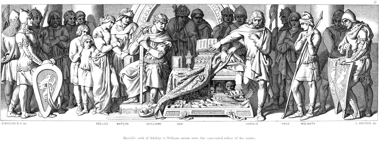 Le roi Harold prête allégeance à Guillaume de Normandie, vers 1866 - Daniel Maclise