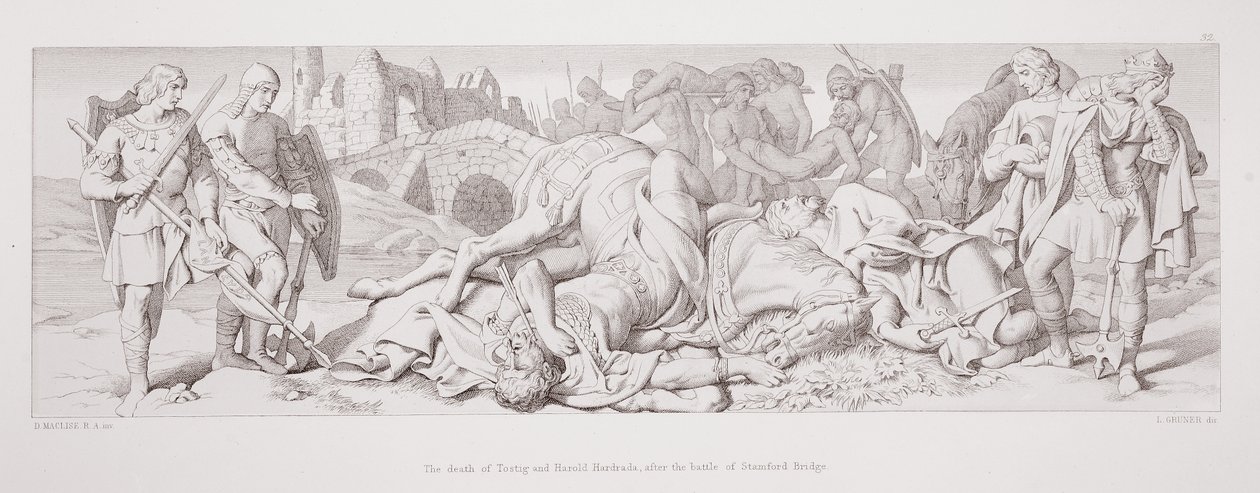 La mort de Tostig et Harold Hardrada après la Bataille de Stamford Bridge, de 