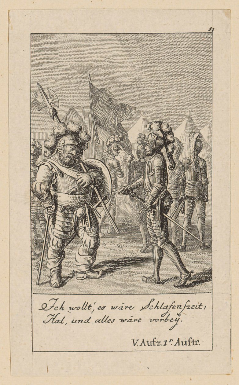 Planche 11 pour « Henri IV » de Shakespeare - Daniel Nikolaus Chodowiecki
