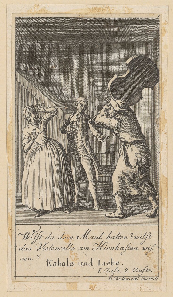 Planche 1 pour « Intrigue et amour » de Schiller - Daniel Nikolaus Chodowiecki