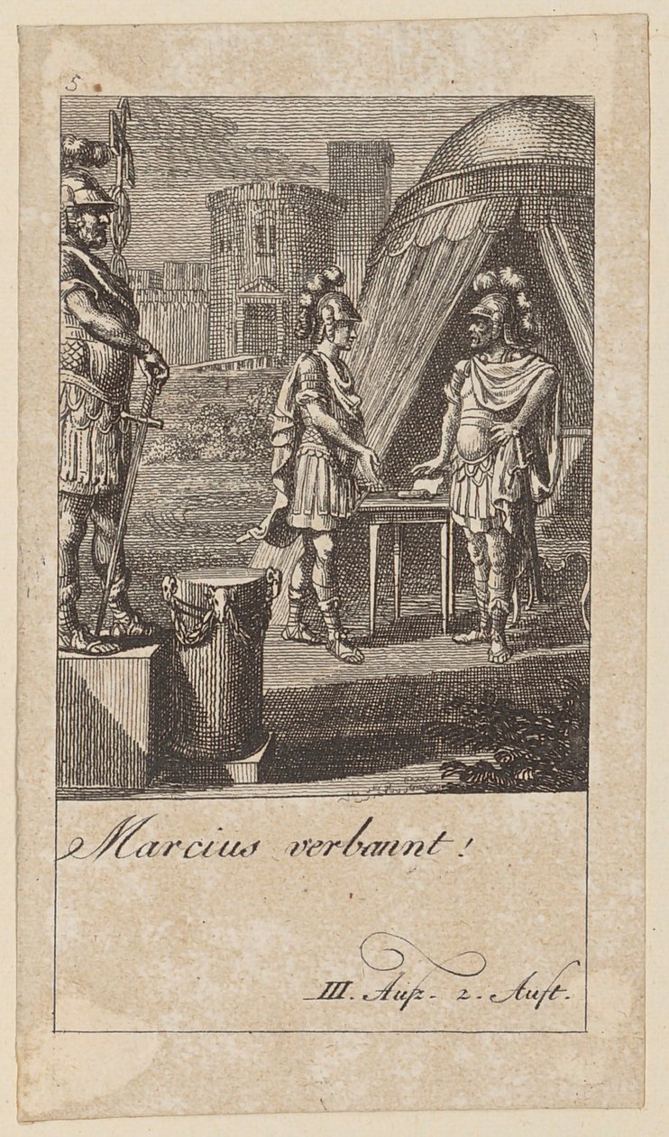 Feuille 5 pour le « Coriolan » de Shakespeare - Daniel Nikolaus Chodowiecki
