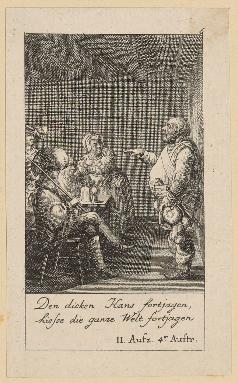 Planche 6 pour le « Roi Henri IV » de Shakespeare - Daniel Nikolaus Chodowiecki
