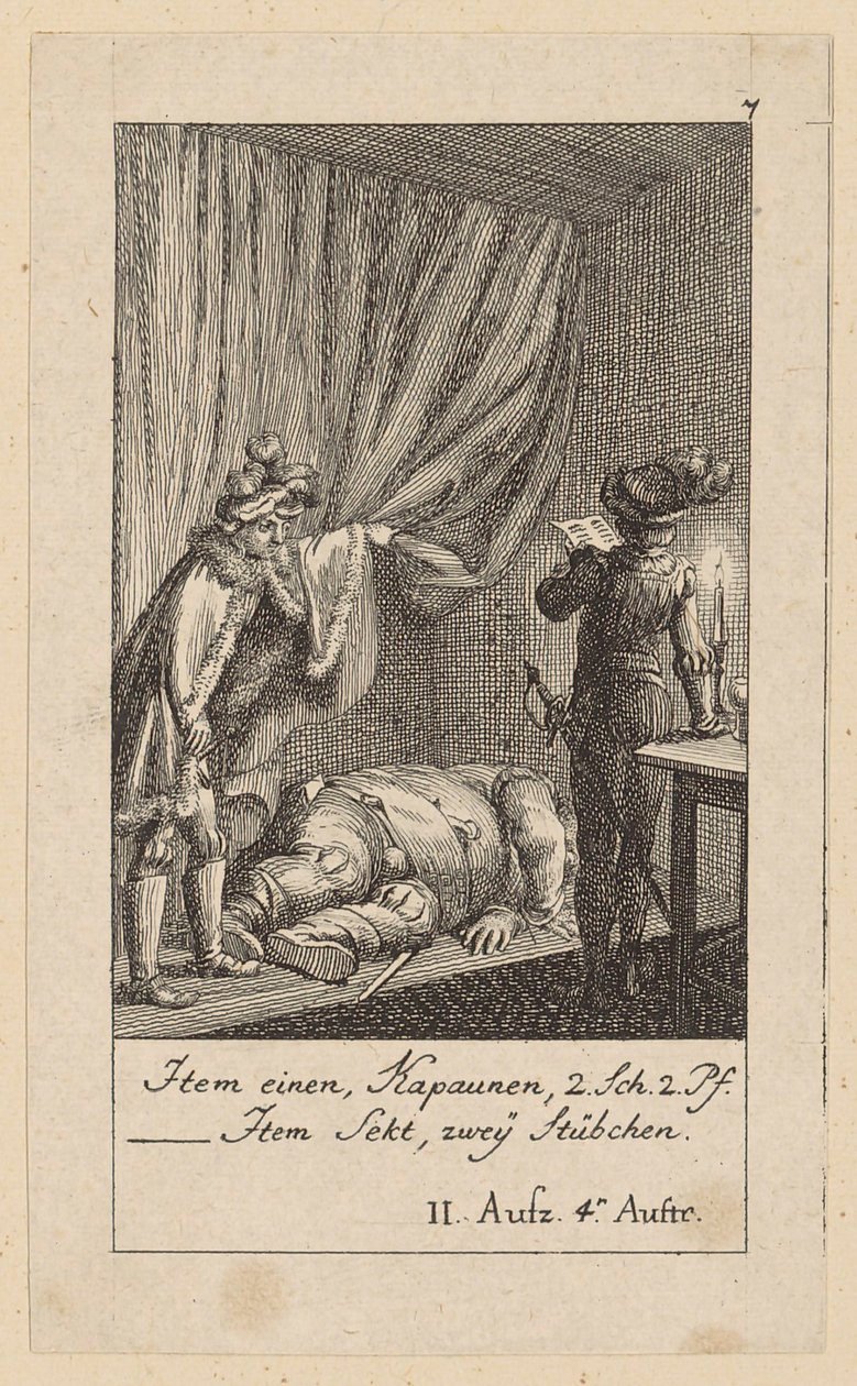 Feuille 7 pour « Le Roi Henri IV » de Shakespeare - Daniel Nikolaus Chodowiecki