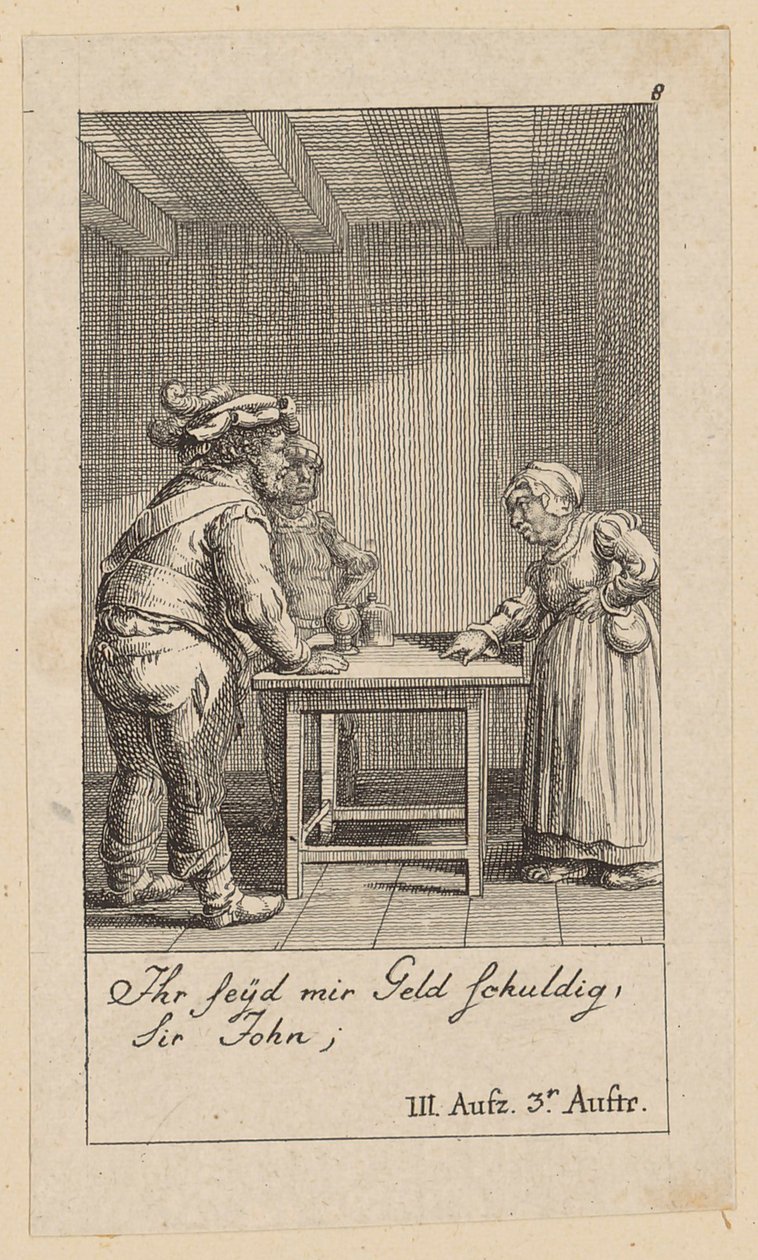 Planche 8 pour « Le Roi Henri IV » de Shakespeare - Daniel Nikolaus Chodowiecki