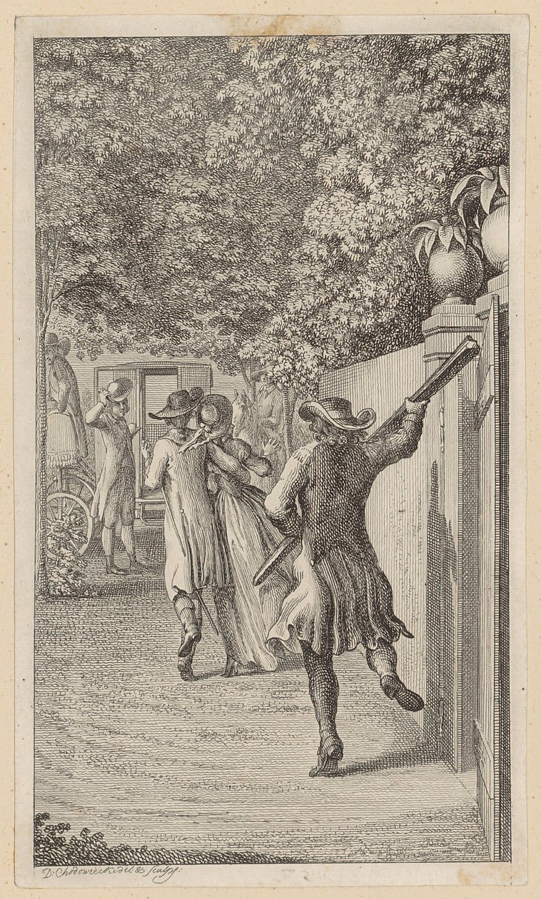 Clarisse est enlevée par Lovelace - Daniel Nikolaus Chodowiecki