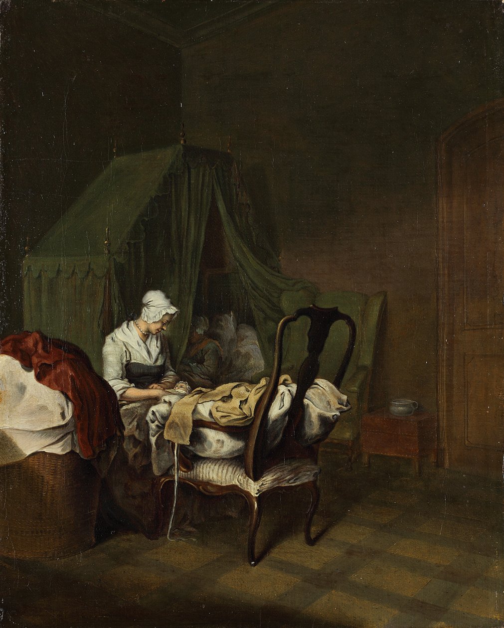 La chambre de la parturiente - Daniel Nikolaus Chodowiecki