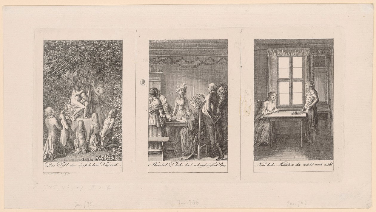 Trois feuilles pour le « Carnet de poche [...] pour 1795 » d