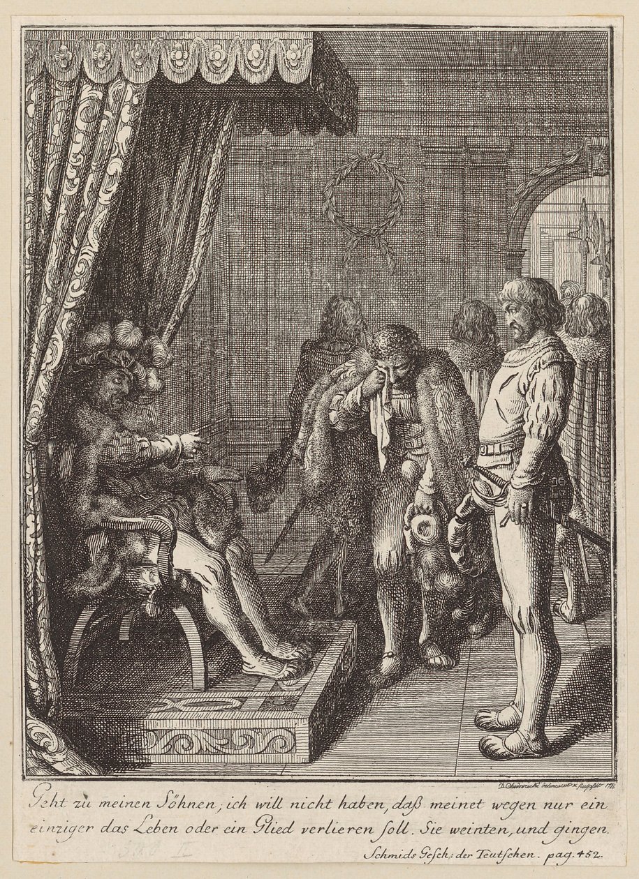 Un épisode noble de la vie de Louis le Pieux - Daniel Nikolaus Chodowiecki