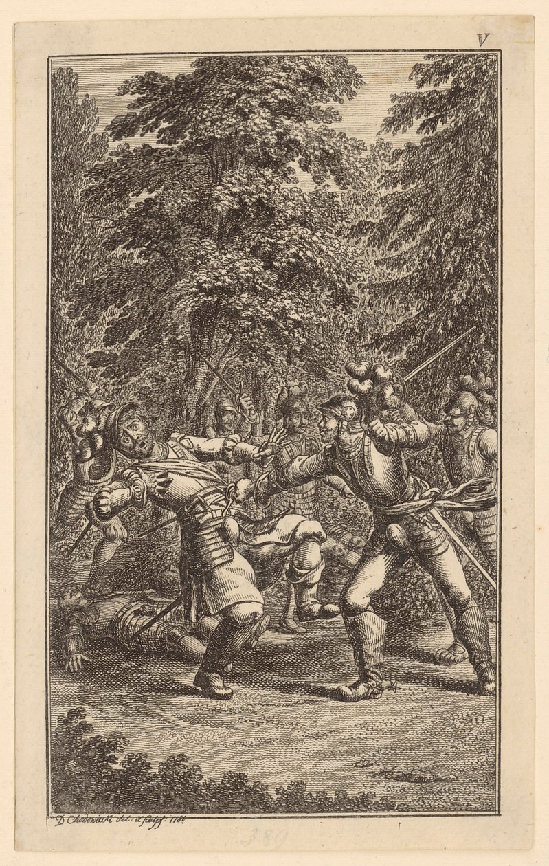 Combat - Daniel Nikolaus Chodowiecki