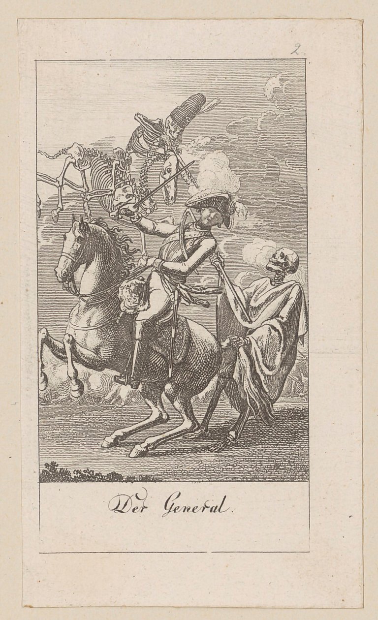 Général, planche 2 de la série « La Danse macabre » - Daniel Nikolaus Chodowiecki