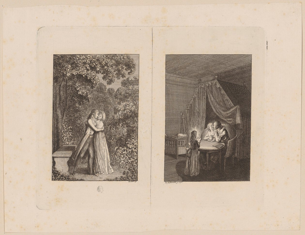 Bonheur amoureux et bonheur familial - Daniel Nikolaus Chodowiecki