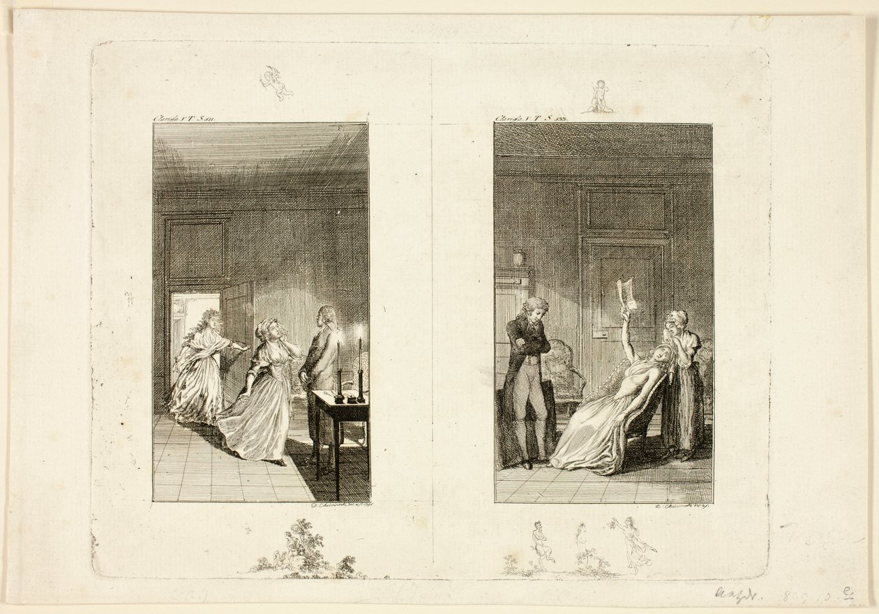Illustration tirée de *Clarissa* de Samuel Richardson - Daniel Nikolaus Chodowiecki