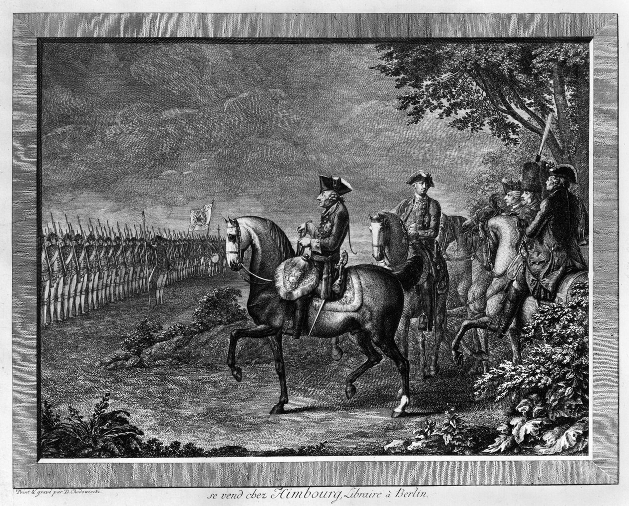 Parade de la garde du roi Frédéric II à Potsdam - Daniel Nikolaus Chodowiecki
