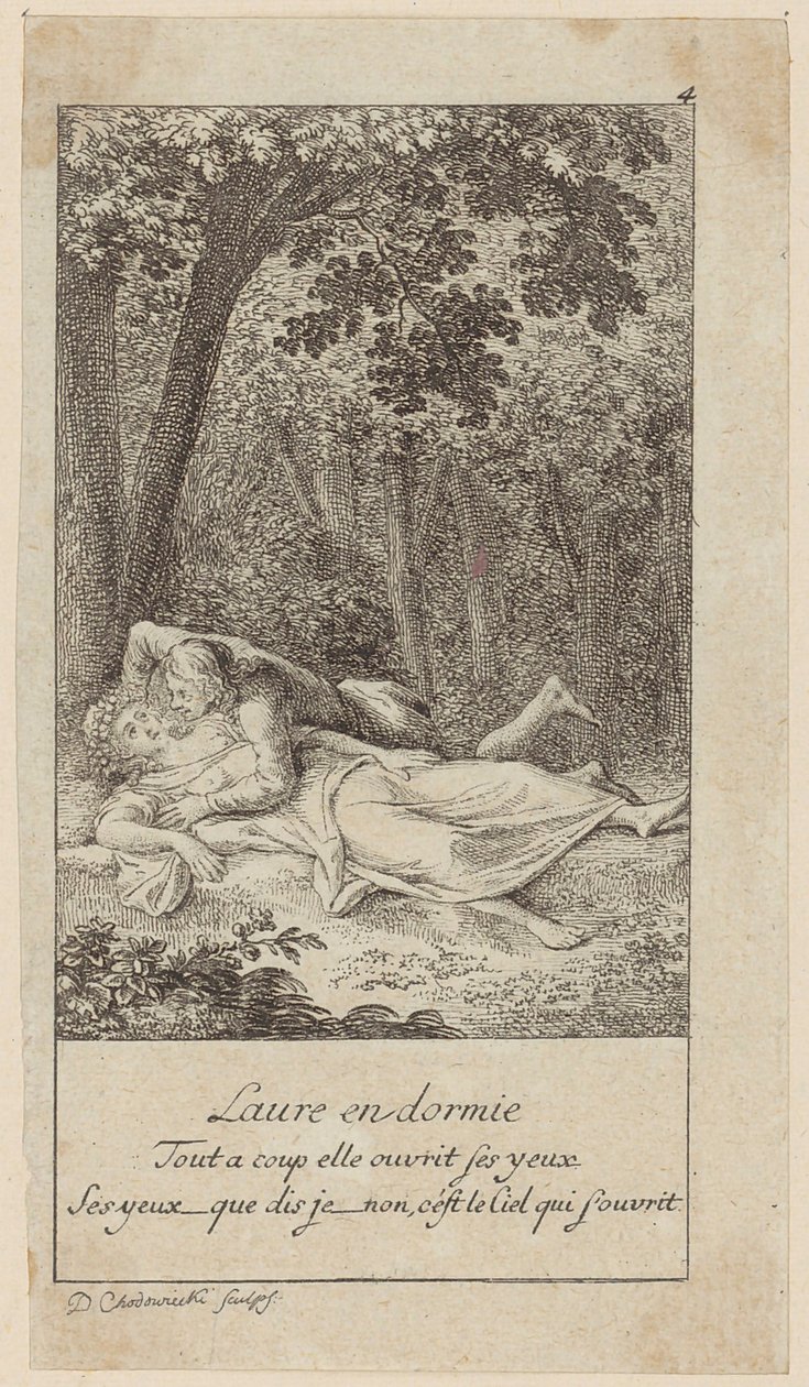 Laure endormie - Daniel Nikolaus Chodowiecki
