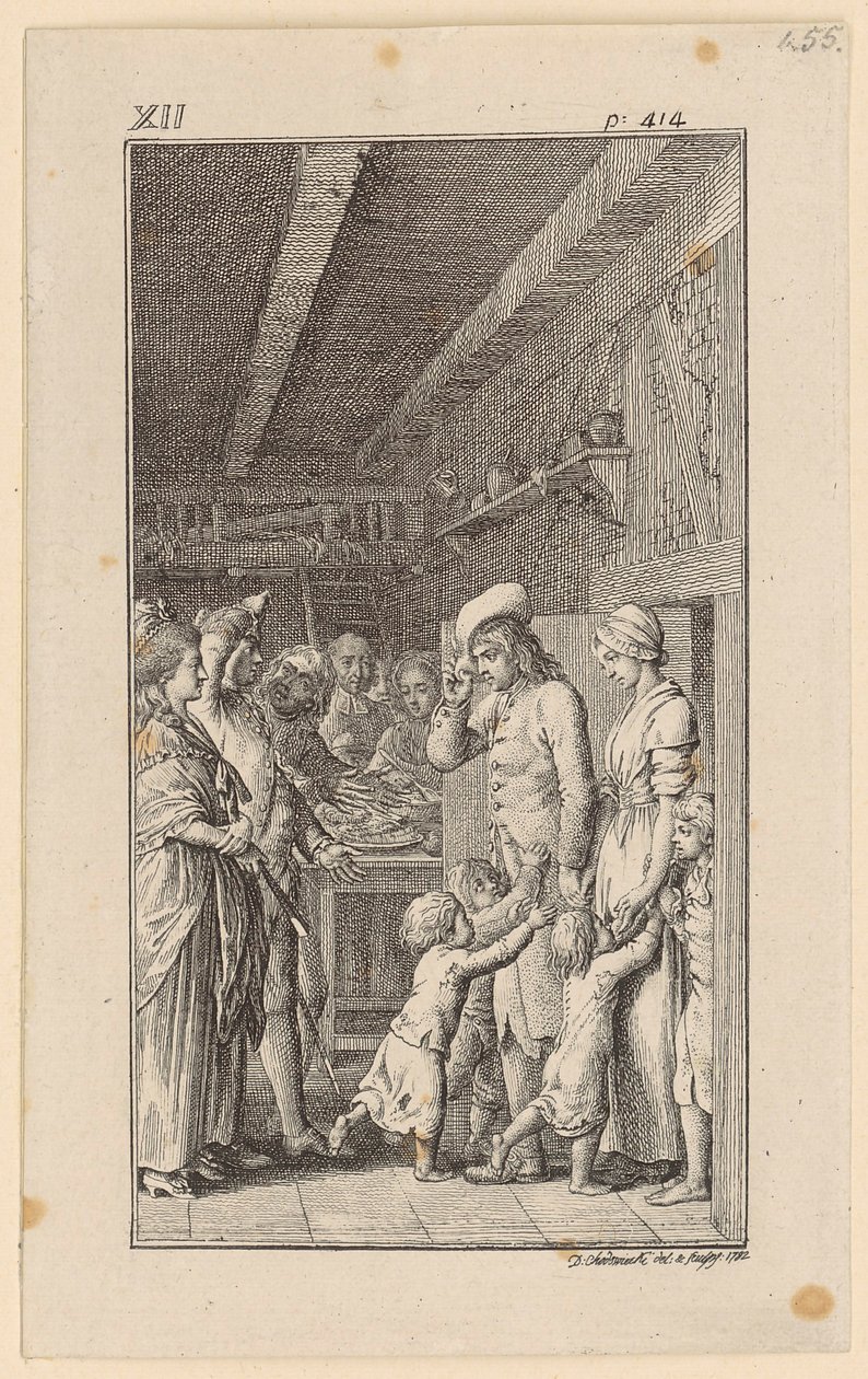 Lienhard et Gertrud chez Rudi - Daniel Nikolaus Chodowiecki