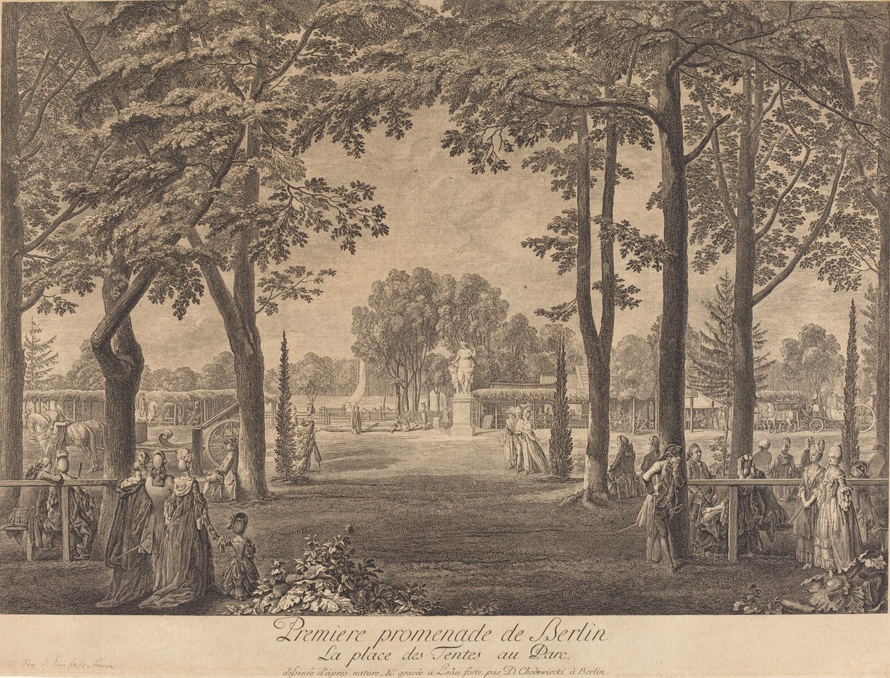 Première promenade de Berlin - Daniel Nikolaus Chodowiecki