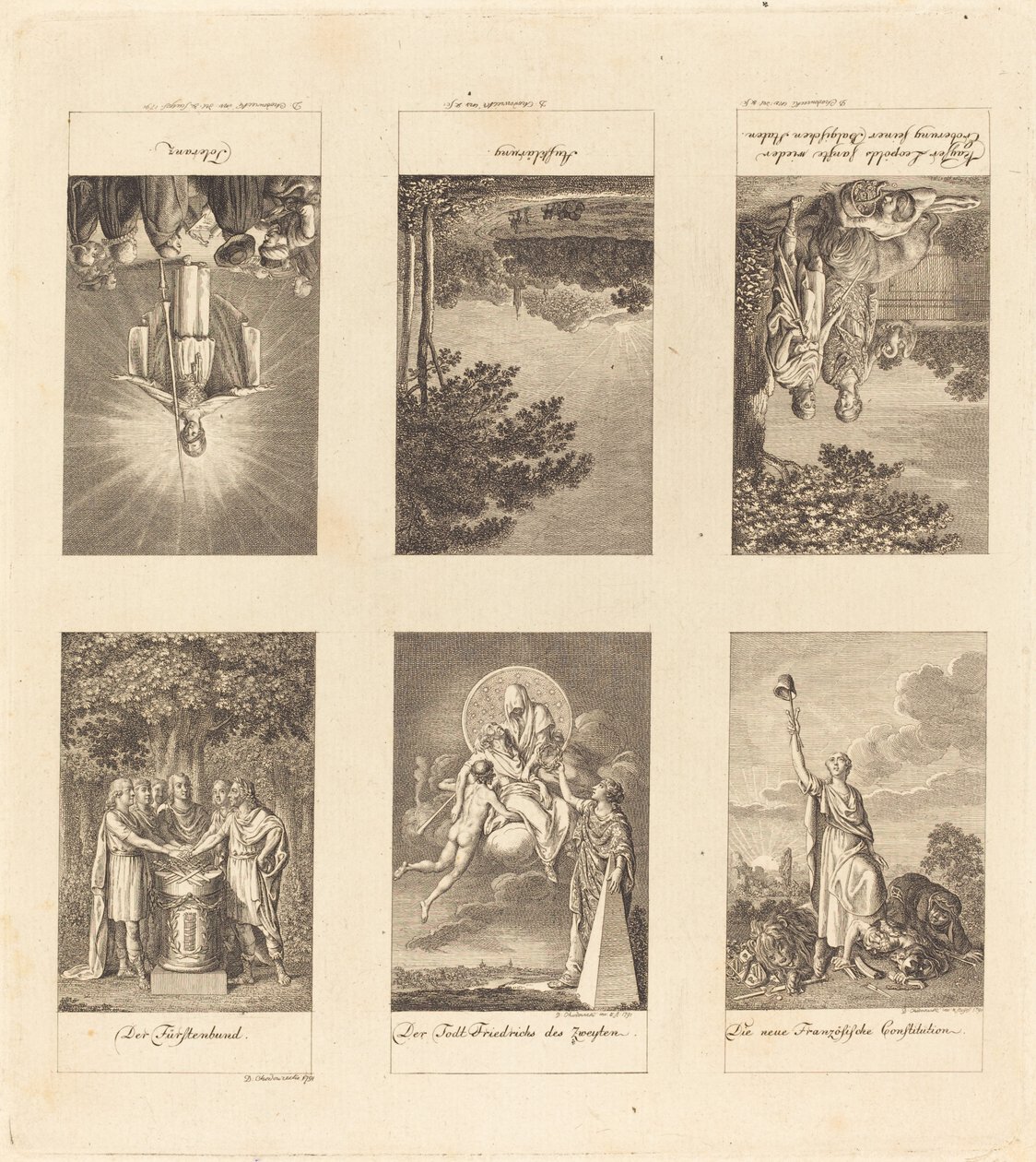 Six grands événements de 1780-1790 - Daniel Nikolaus Chodowiecki