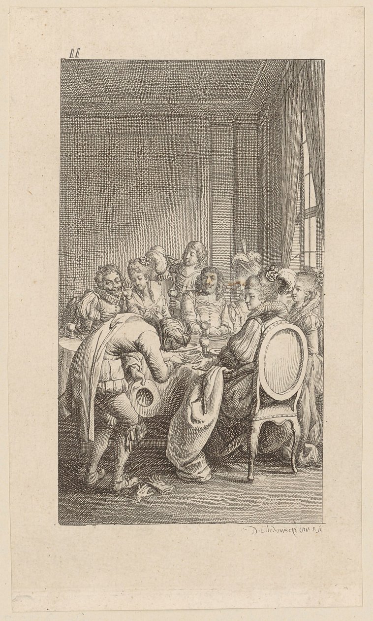 Gravure de titre de « Gil Blas de Santillana », tome 2 - Daniel Nikolaus Chodowiecki