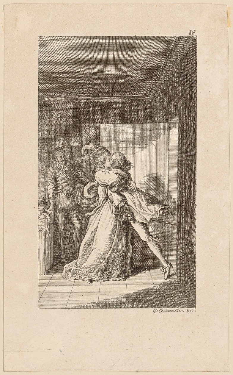 Gravure de titre de « Gil Blas de Santillana », tome 4 - Daniel Nikolaus Chodowiecki