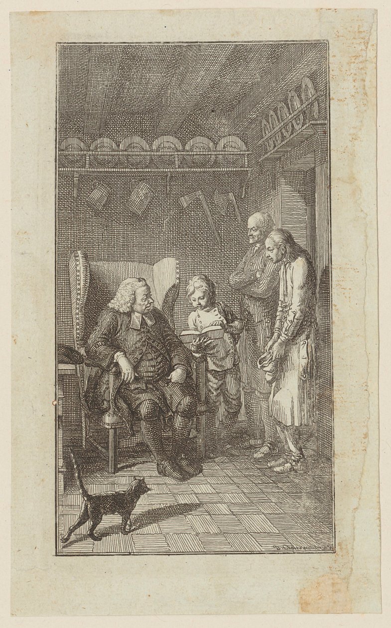 Gravure sur cuivre illustrant « La jeunesse d