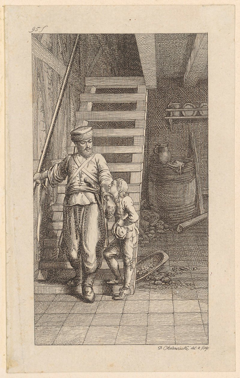 Gravure de titre pour „Wilhelm von Blumenthal“ de Schummel, première partie - Daniel Nikolaus Chodowiecki