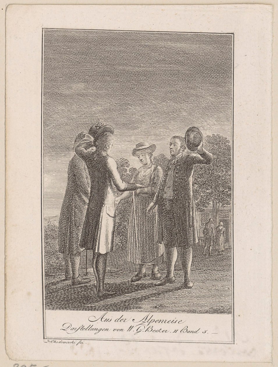 Gravure de titre pour «Voyage dans les Alpes» de W. G. Becker - Daniel Nikolaus Chodowiecki
