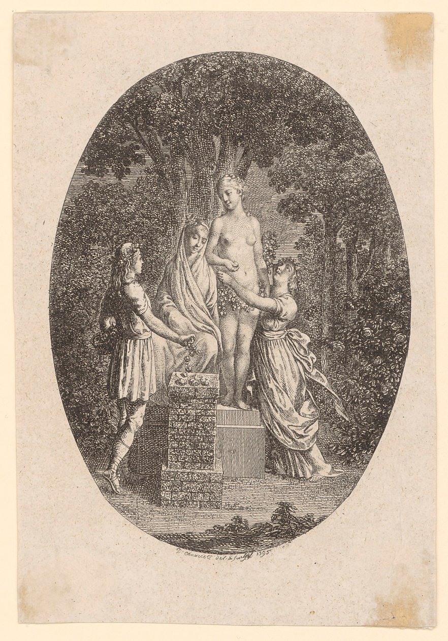 Gravure sur cuivre illustrant « La Fête de l