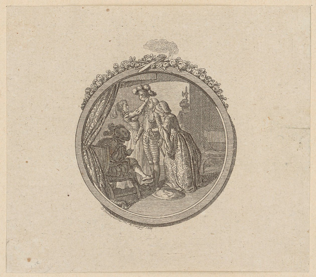 Vignette de titre pour le roman de chevalerie « Palmerin von Oliva » - Daniel Nikolaus Chodowiecki