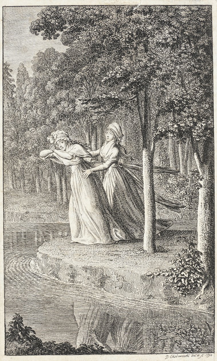 Page de titre pour la « Revue mensuelle pour dames de Leipzig de 1794 » - Daniel Nikolaus Chodowiecki