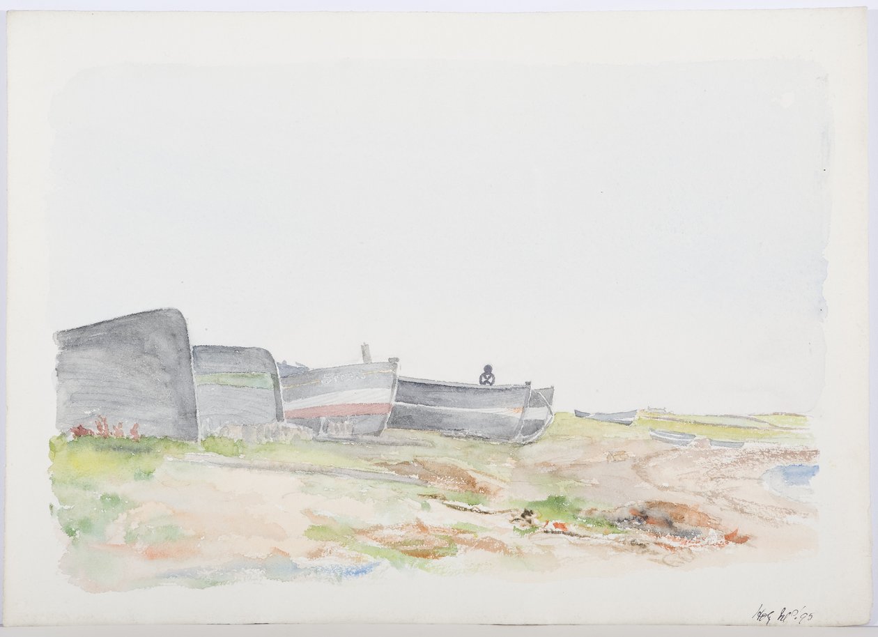 Barques de pêche, Holy Island, 1895 - Daniel Oliver