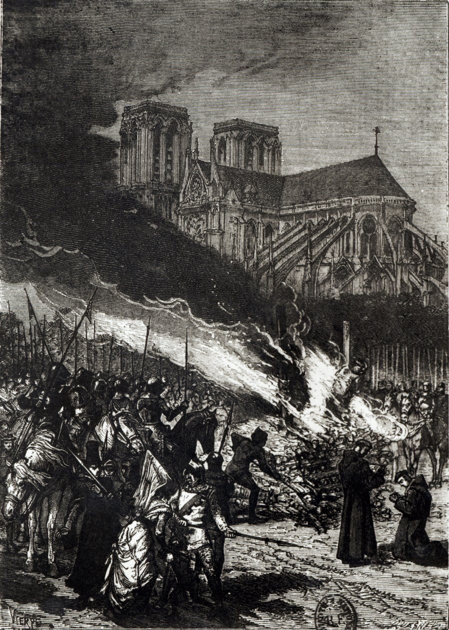 Brûlage des Templiers, illustration de 