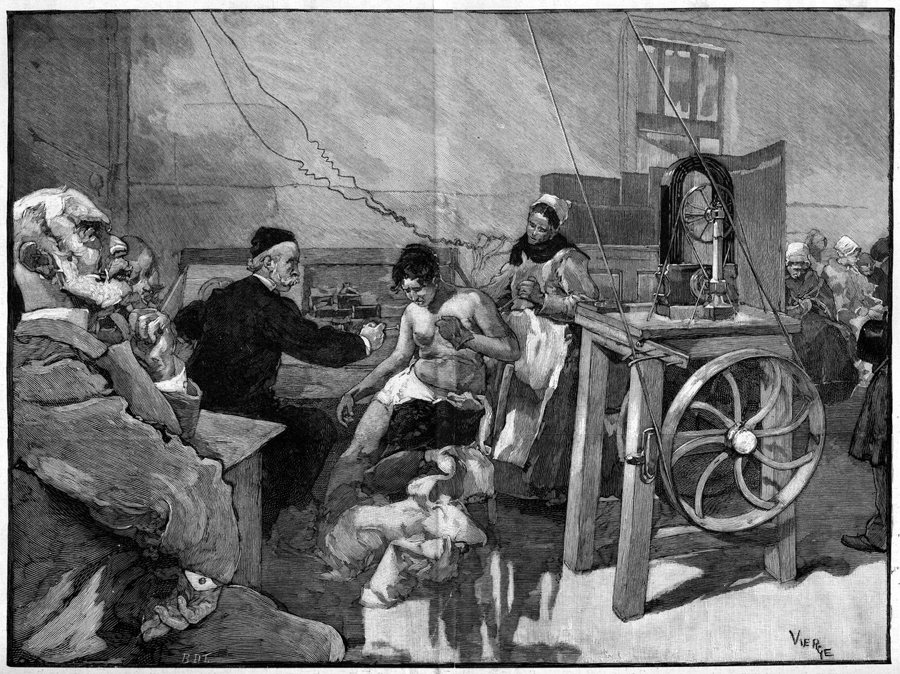 Électrothérapie à la Salpêtrière : diagnostic par le Dr Vigouroux en 1887 - Daniel Urrabieta Vierge