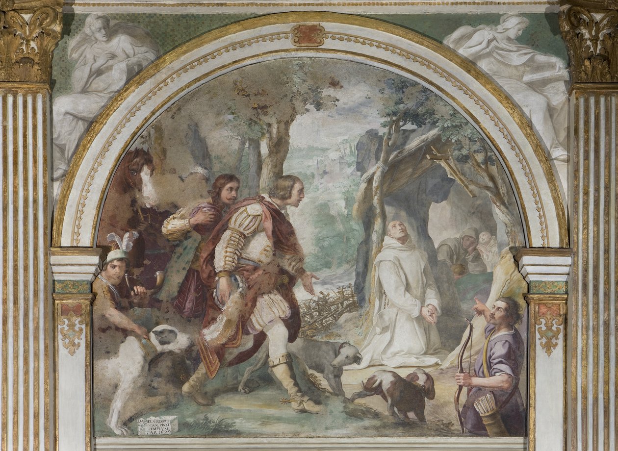 Saint Hugues rencontrant Ruggero di Calabria, 1629 - Daniele Crespi