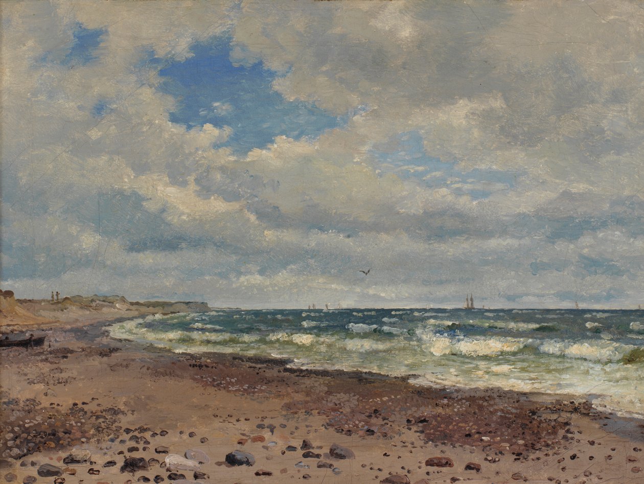 Une plage avec des dunes sur la côte ouest du Jutland - Dankvart Dreyer