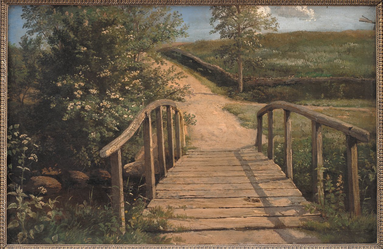 Pont sur un ruisseau à Assens, Fionie - Dankvart Dreyer