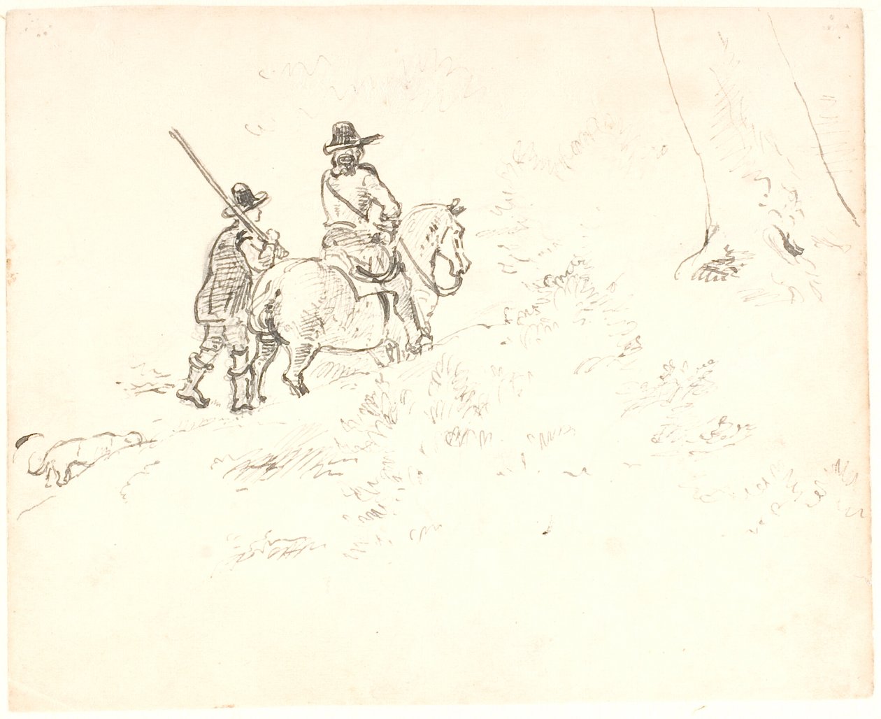 Un cavalier suivi d