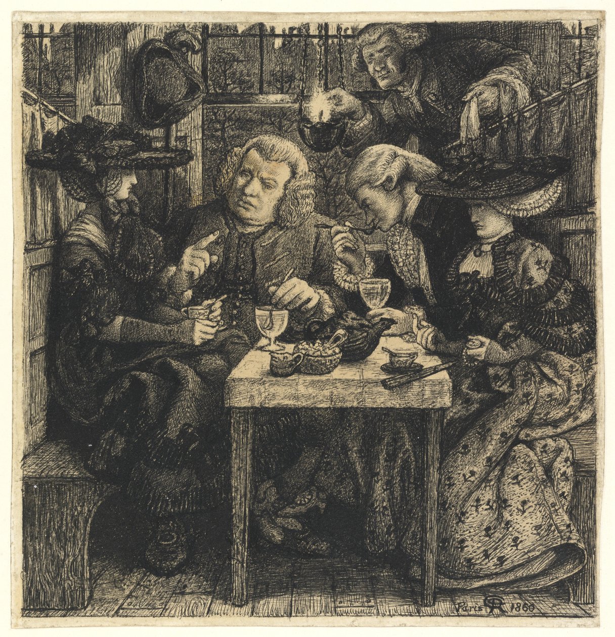 Dr. Johnson au Mitre, 1860 - Dante Gabriel Charles Rossetti