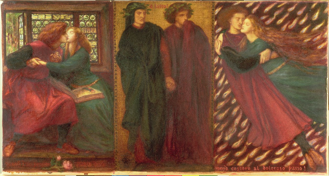 Paolo et Francesca, 1862 - Dante Gabriel Charles Rossetti