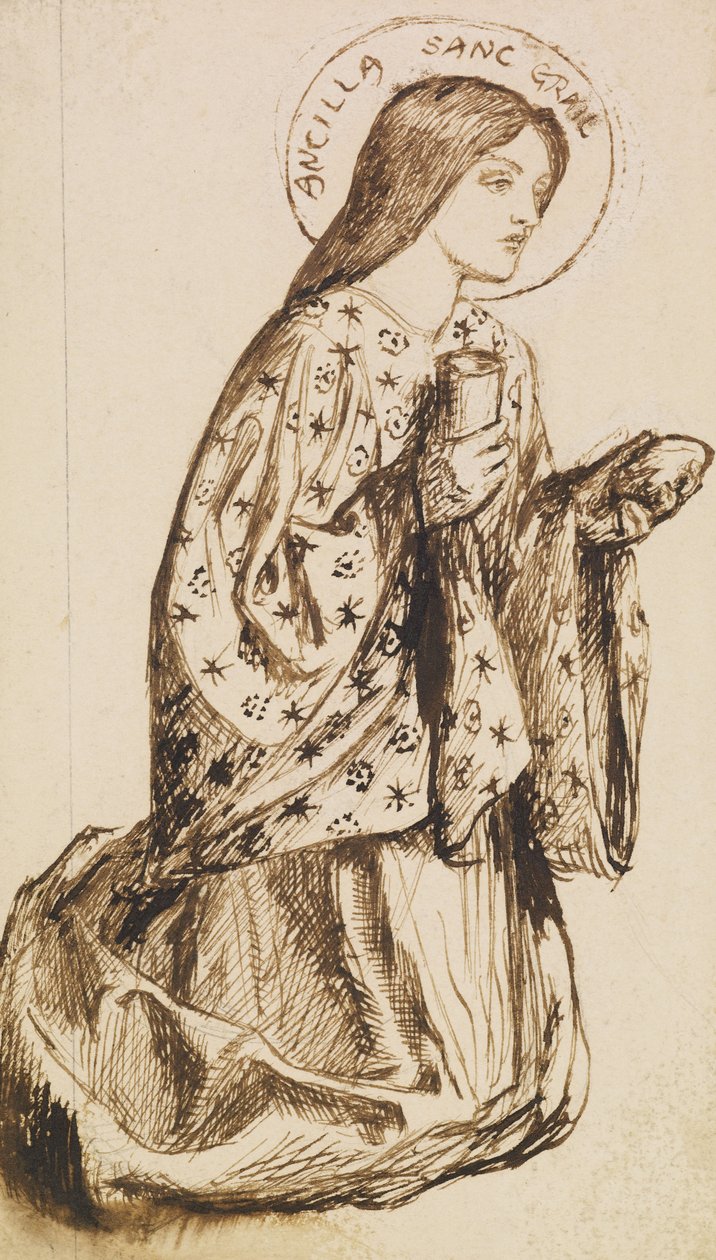 Lancelot au sanctuaire du Saint Graal - Dante Gabriel Charles Rossetti
