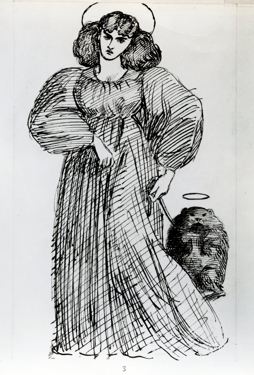 Mme Morris et le wombat, 1869 - Dante Gabriel Charles Rossetti