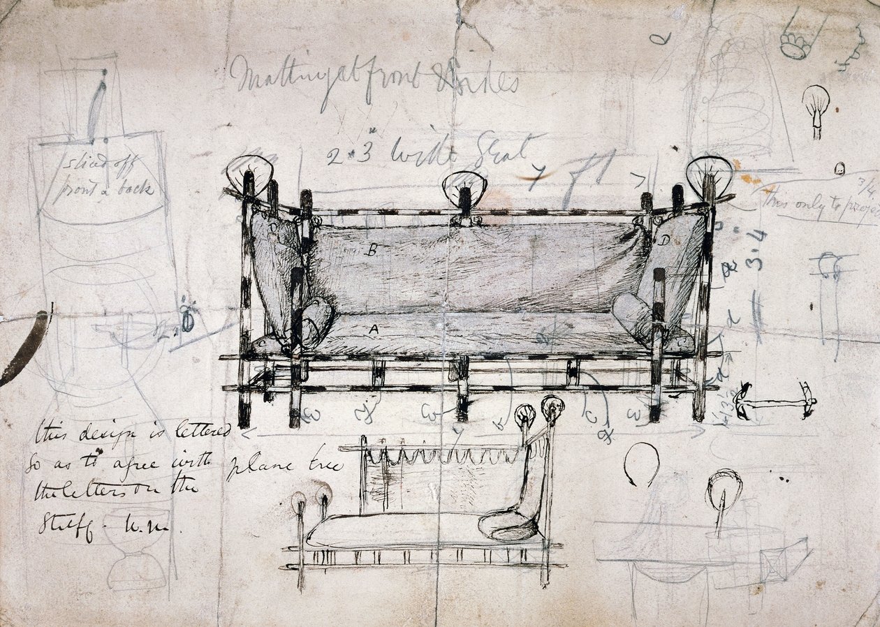 Design pour canapé - Dante Gabriel Charles Rossetti