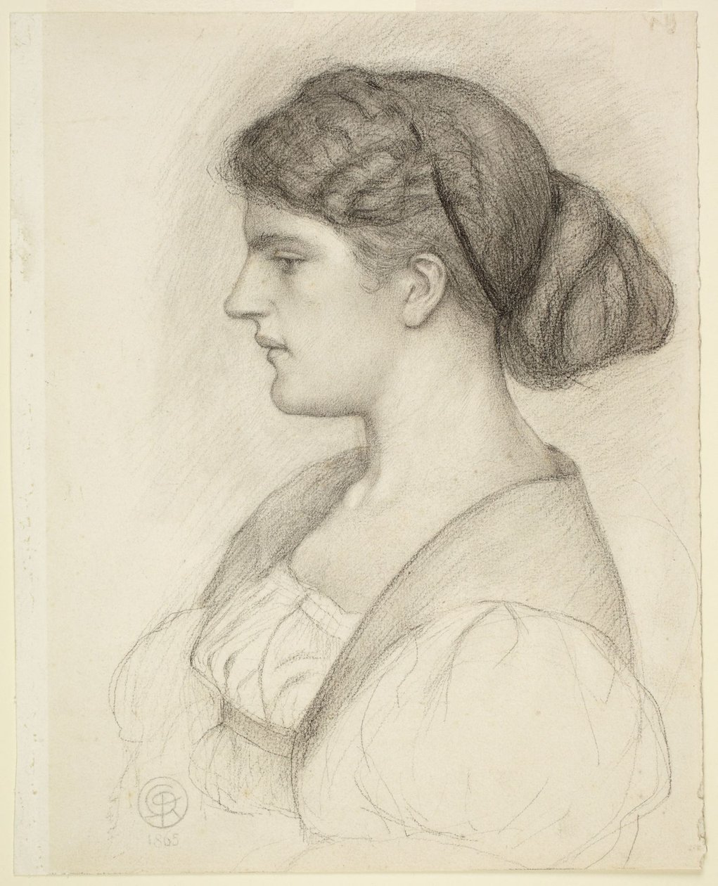 Buste de profil de Fanny Cornforth - Dante Gabriel Rossetti