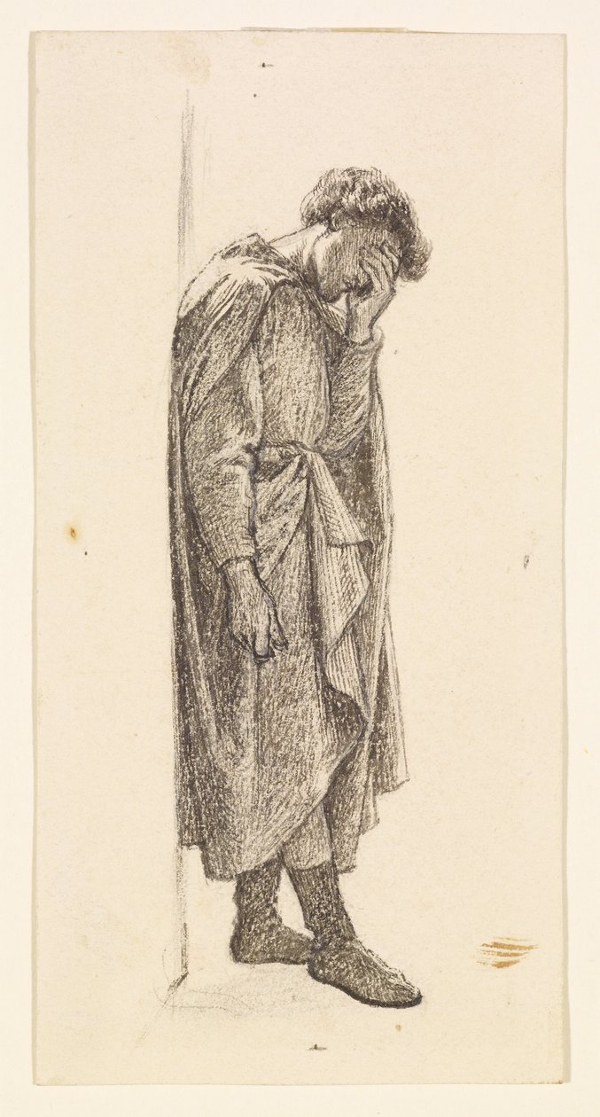 Le Progrès du Prince - Étude de la figure du Prince pour "Vous auriez dû la pleurer hier". - Dante Gabriel Rossetti