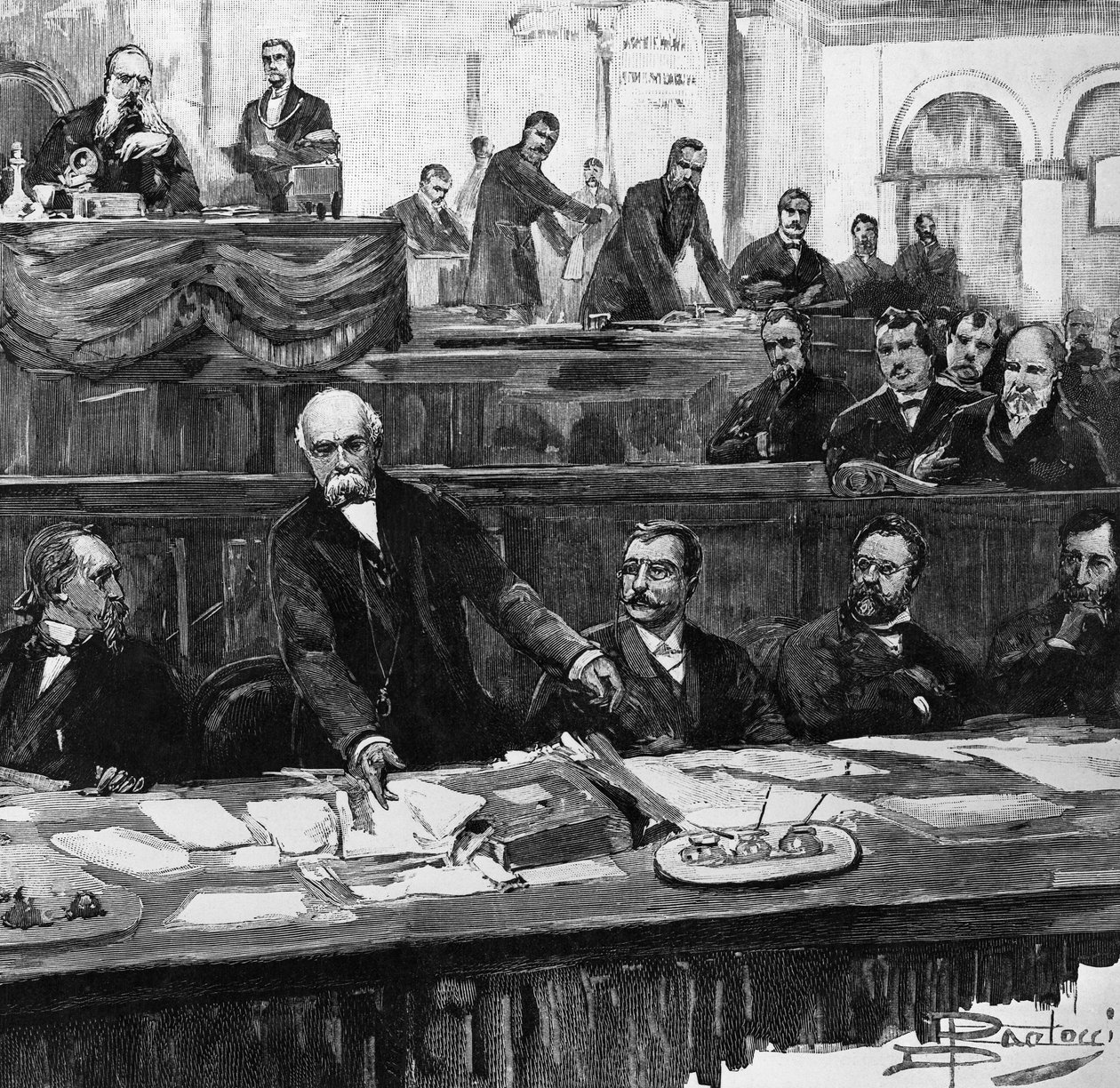 Discours de Francesco Crispi au parlement marquant la chute de son premier gouvernement, 31 janvier - Dante Paolocci