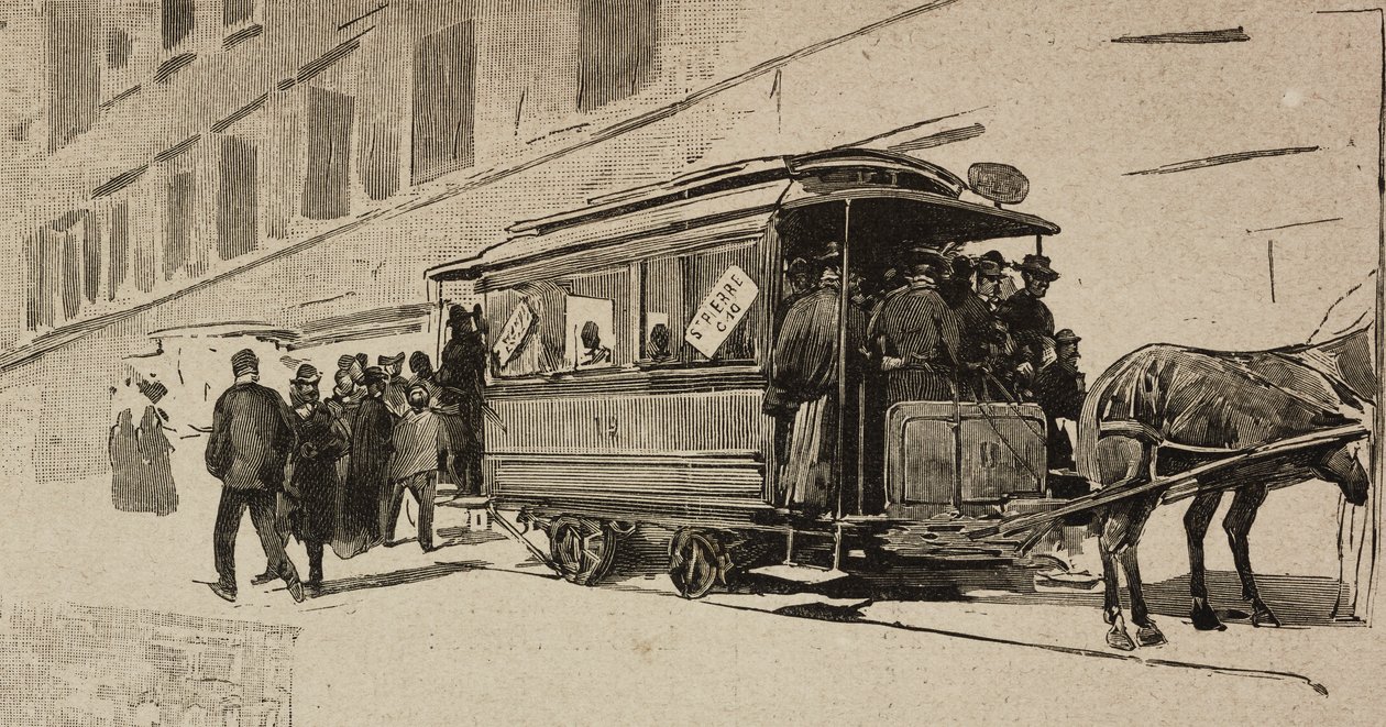 Tramway dirigé vers Saint-Pierre à l