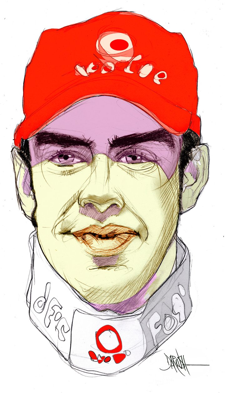 Fernando Alonso Díaz (dessin numérique au crayon de couleur) - Dariush Radpour