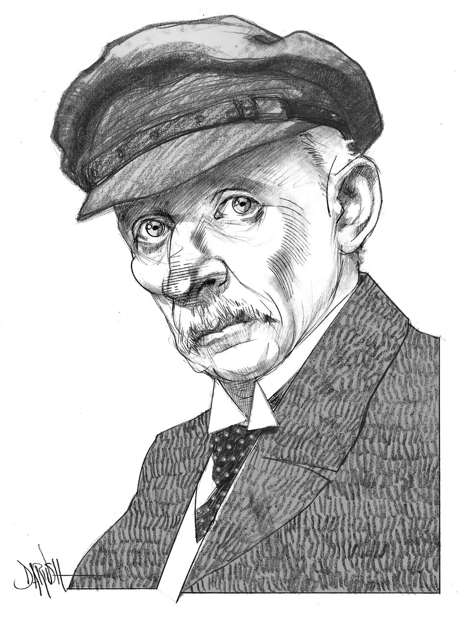 Gustav Meyrink, 2024 (dessin numérique au crayon de couleur) - Dariush Radpour